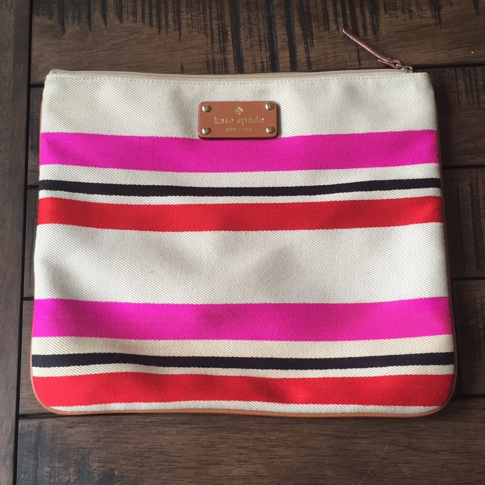 Kate Spade Large Clutch Soft Canvas